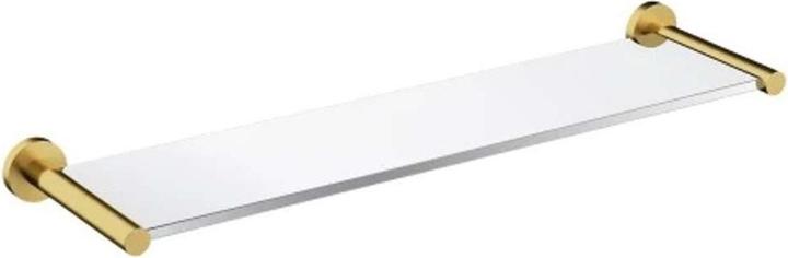 Omnires Ripiano in vetro temperato, finitura ottone spazzolato