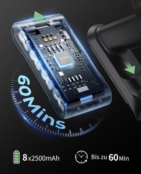 Produktbild SunSare Kabelloser Akkustaubsauger mit Beleuchtung