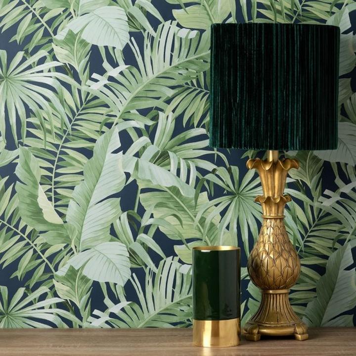 Actual product image Fine Decor Maui Leaf Wallpaper
