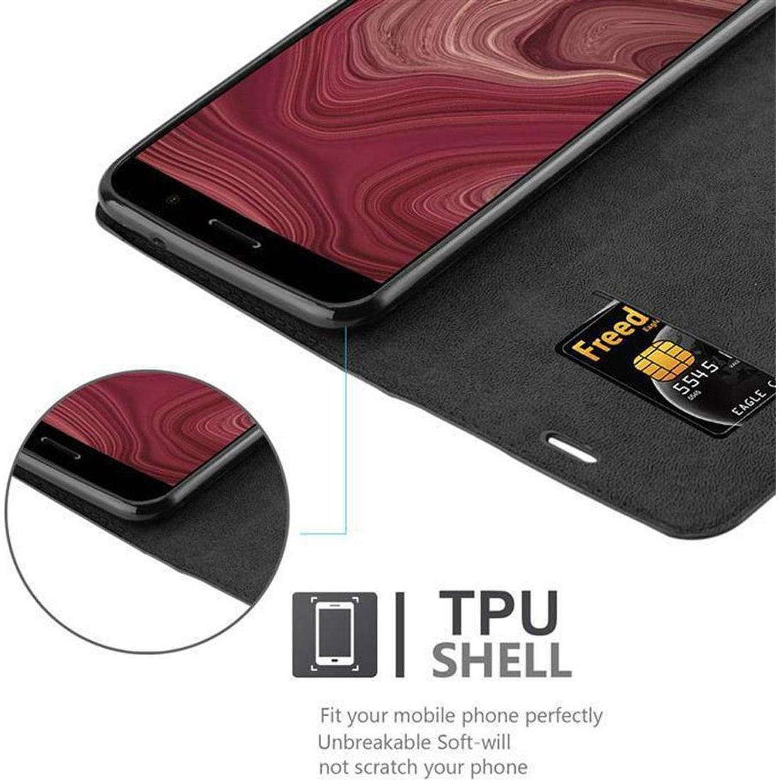 Thumbnail - Cadorabo Book Invisible Magnet Cover (HTC U11), Smartphone Hülle, Schwarz