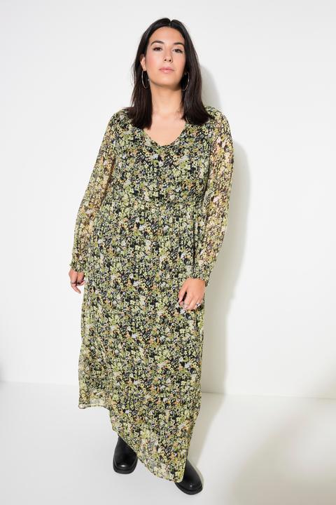 Produktbild Studio Untold Damen grosse Grössen Maxikleid, A-Line, Millefleur palmen grün 46+ 834472430-46+ (46, 48)