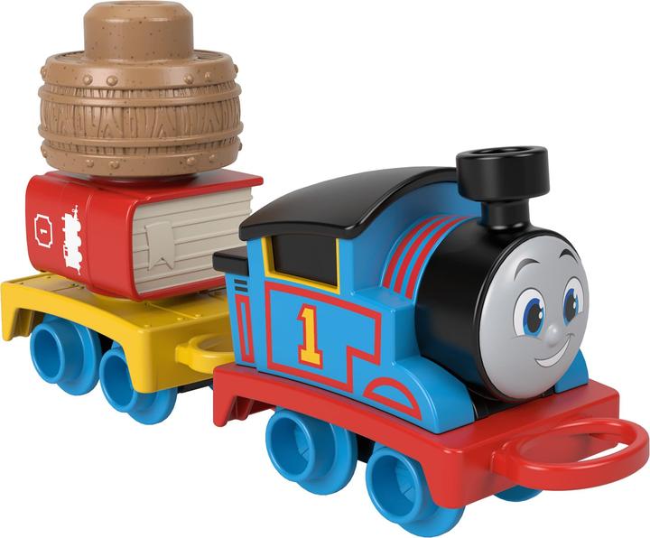 Fisher-Price Thomas & Friends Giocattolo per bambini Il mio primo trenino Thomas a spinta con carico impilabile