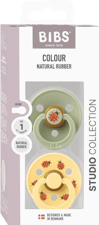 Produktbild Bibs - Pacifier Studio Colour 2 PACK Ladybug Latex - Sage - Size 1 (2x, 0 - 6 Monate)