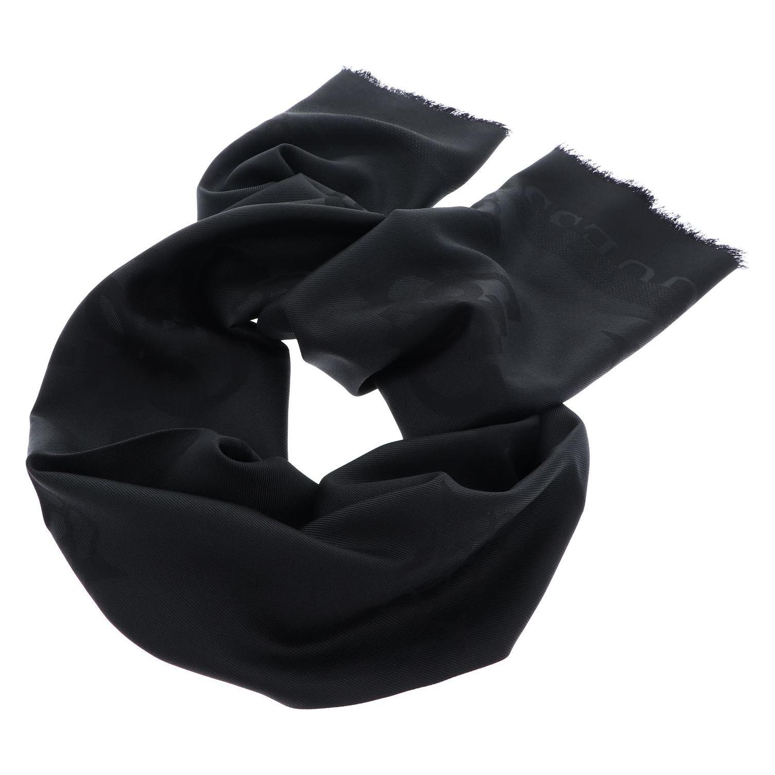 Guess, Damen, Schal, Jacquard Scarf, Schwarz