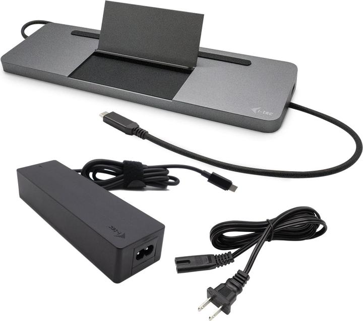 Actual product image i-tec USB-C Metal 4K 3xDisplay DS 1xHDMI1xVGA1xDP 1xSD+1xmicroSD CR 1xGLAN 1x3.5mmAudio 2xUSB 3.0 2x (USB-C, 9 ports)