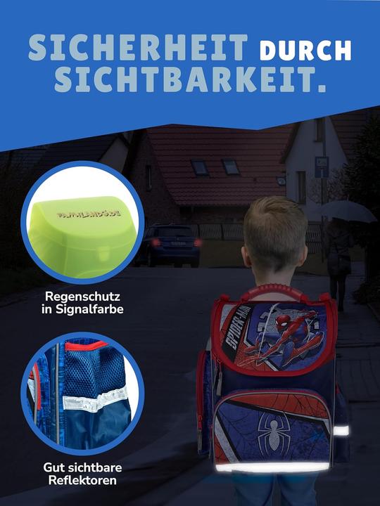 Immagine prodotto Familando 9-teiliges Spiderman Schulranzen-Set (15 l)