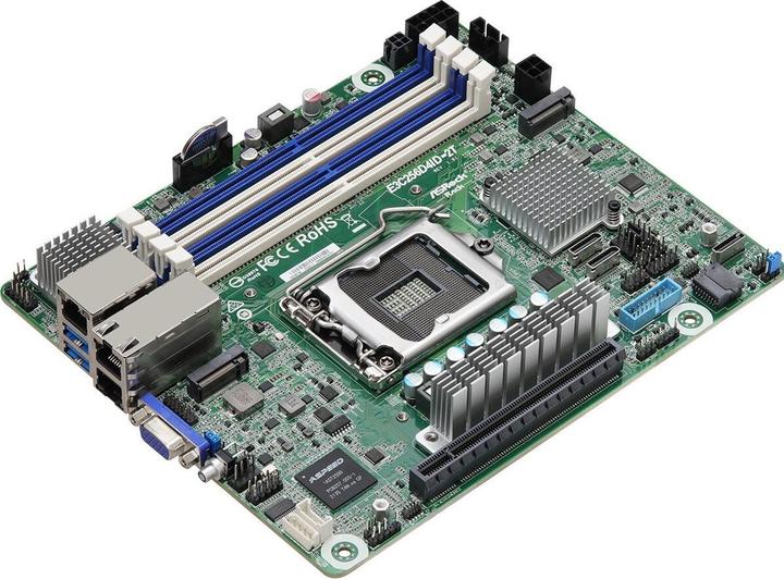 Image du produit AsRock Carte mère E3C256D4ID-2T mini-ITX Socket 1200 Single (LGA 1200, Intel C256, Deep Mini-ITX)