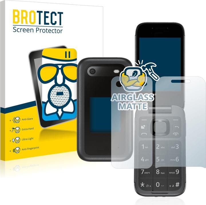 Produktbild BROTECT AirGlass Panzerglasfolie Matt (1 Stück, Nokia 2660 Flip)
