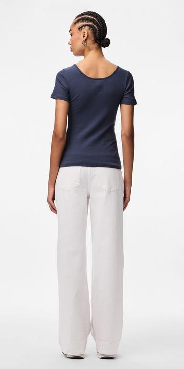 Immagine prodotto Pieces Top a coste con maniche corte (XS)