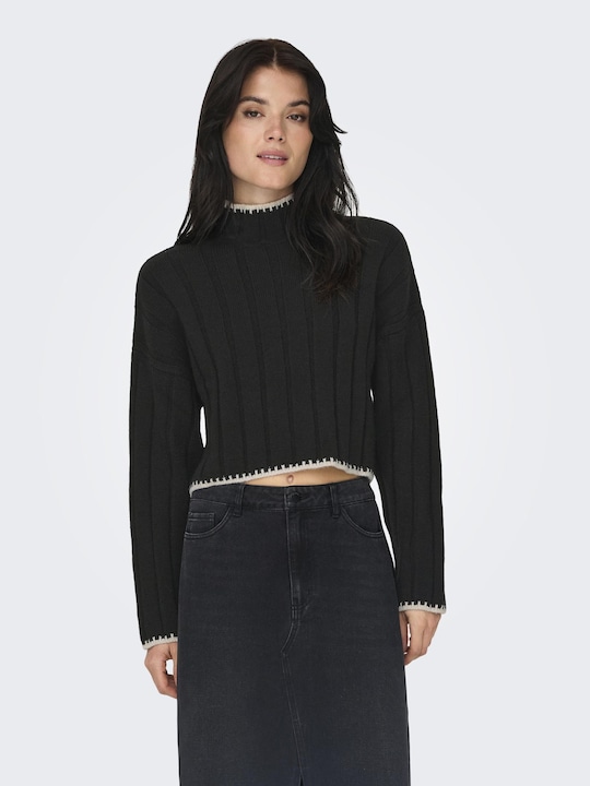 Produktbild Only Normal geschnitten Hoch geschlossen Tief angesetzte Schulter Pullover Strickpullover (XL)
