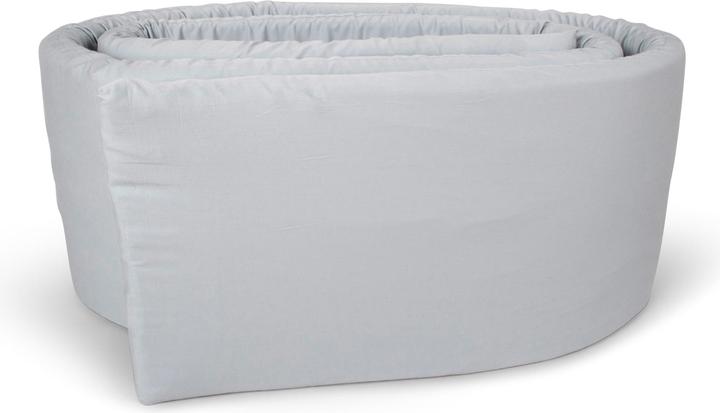 Actual product image Filibabba Bed Bumper – Embroidered Cool Summer Design – Pearl Blue (30 cm, 340 cm)