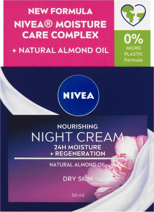 NIVEA Voedende Regenererende Nachtcrème Voor De Droge En Gevoelige Huid 50 Ml Aqua Effect (50 ml, Nachtcrème)