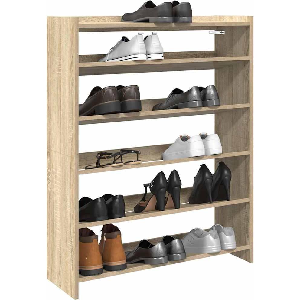 VidaXL, Schuhschrank, Schuhregal Sonoma-Eiche 80x25x100 cm Holzwerkstoff (80 x 25 x 100 cm)