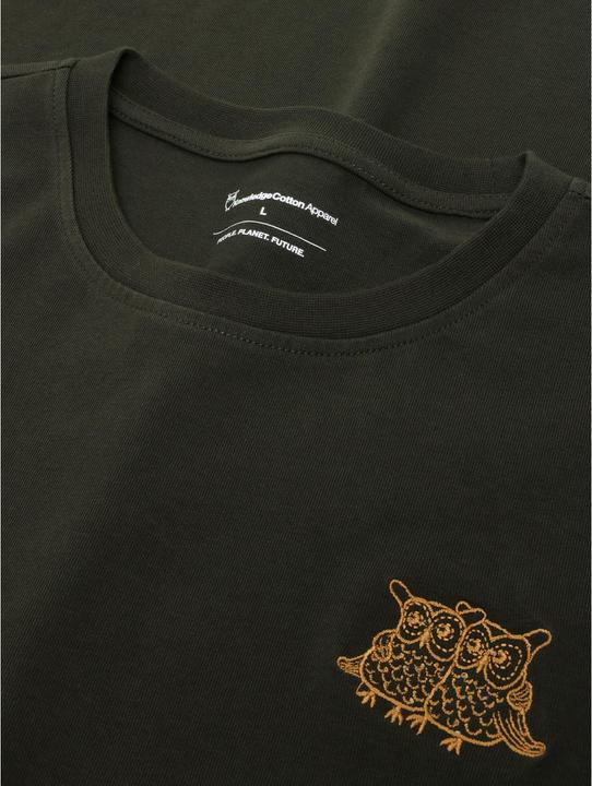 Actual product image KnowledgeCotton Apparel Owl Chest Embroidery (L)