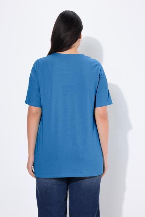 Actual product image Ulla Popken Essential Notch Neck Stretch Tee (58, 60)
