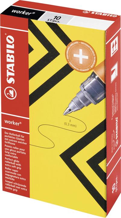 Produktbild STABILO Tintenroller bionic worker fine, blau, 0,3 mm (Orange, Blau, 10 x)