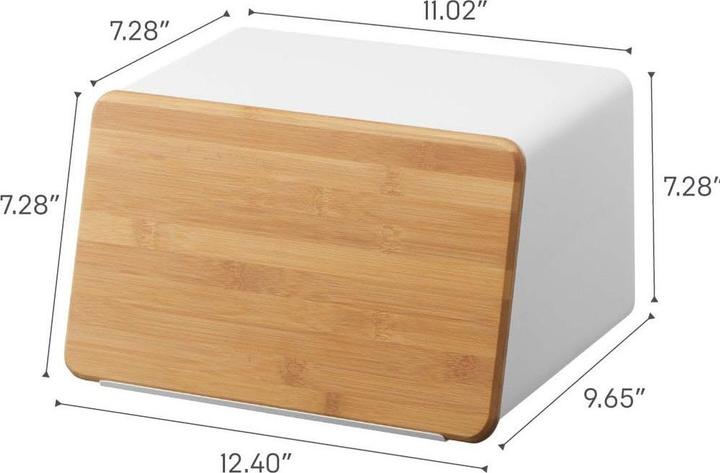 Actual product image Yamazaki Bread bin with removable lid TOWER