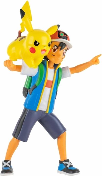 Image du produit Jazwares Pokémon : Ash+Pikachu - Figurine Battle Feature 10 cm