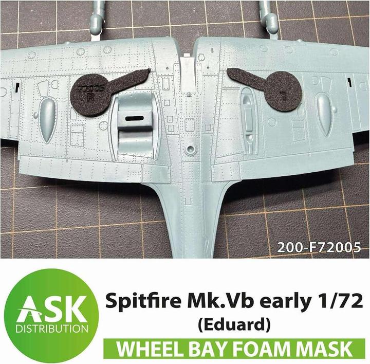 Art Scale Kit Spitfire Mk.Vb wheel bay FOAM flexibel mask for Eduard