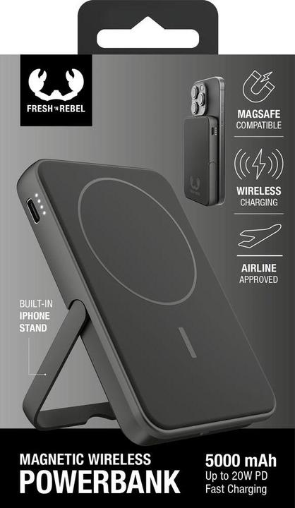 Actual product image Fresh'N Rebel Magnetic Wireless Powerbank (5000 mAh, 20 W, 19.25 Wh)