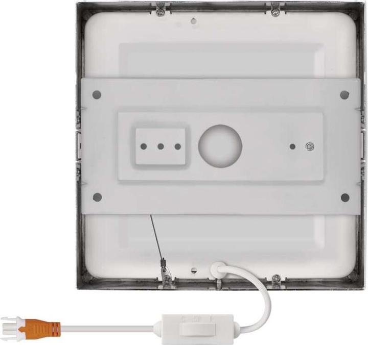 Actual product image Emos Surface-mounted LED light NEXXO, square, silver, 12.5W, with Change CCT (1100 lm)
