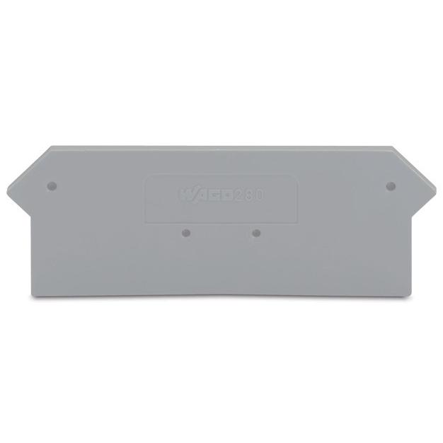 25x Wago 280-316. Typ: Anschlussblockabdeckung, Produktfarbe: Grau. Breite: 2,5 mm, Tiefe: 72,8 mm, Höhe, Automatisierun...