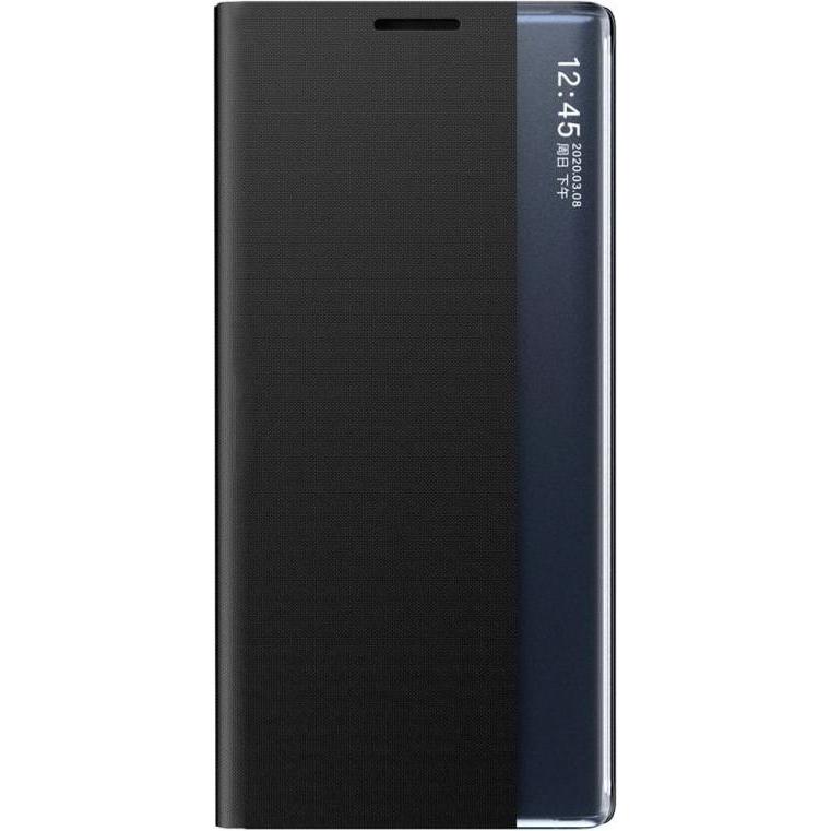 Hurtel Neues Sleep View Case mit Klappe und Ständer für Samsung Galaxy A35 – Schwarz (Samsung Galaxy A35), Smartphone Hü...