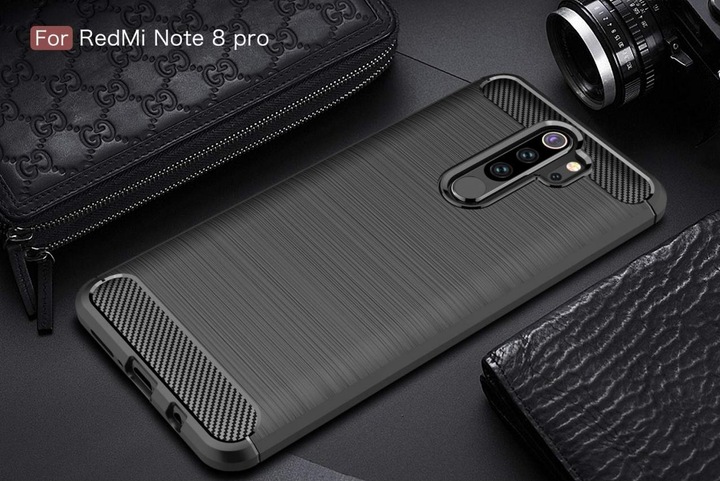 Actual product image Screenguard Xiaomi Redmi Note 8 Pro Cover Carbon Brushed Soft TPU (Xiaomi Redmi Note 8 Pro)