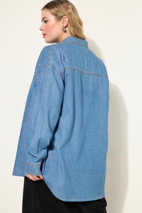 Produktbild Studio Untold Jeanshemd, oversized, Zierperlen, Langarm (54)