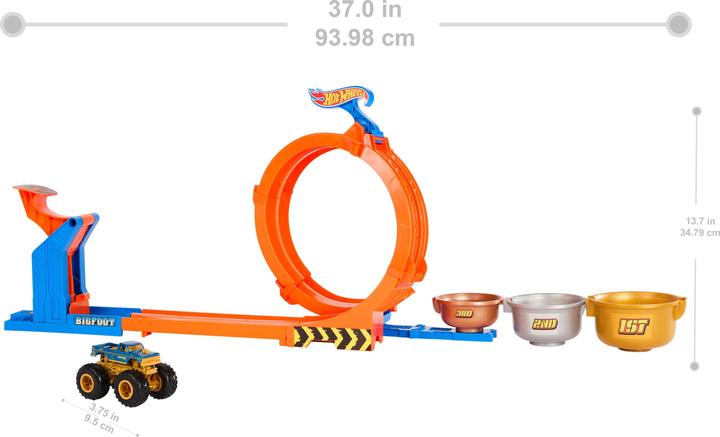 Actual product image Hot Wheels Monster Trucks 2-in-1 Loop & Flip Challenge