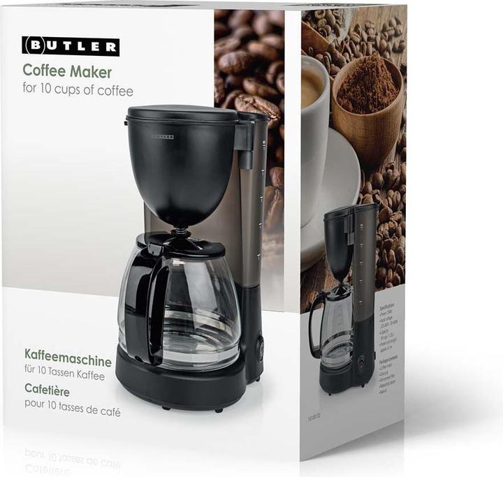 Produktbild Butler Melissa Kaffeemaschine 1,25 L - 750 W - 10 Tassen - Warmhaltefunktion - automatische Abschalt