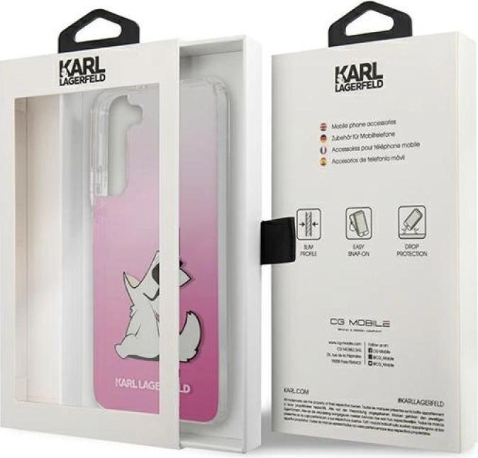 Actual product image Karl Lagerfeld KLHCS22MCFNRCPI S22 + S906 hard case pink (Samsung Galaxy S22+)