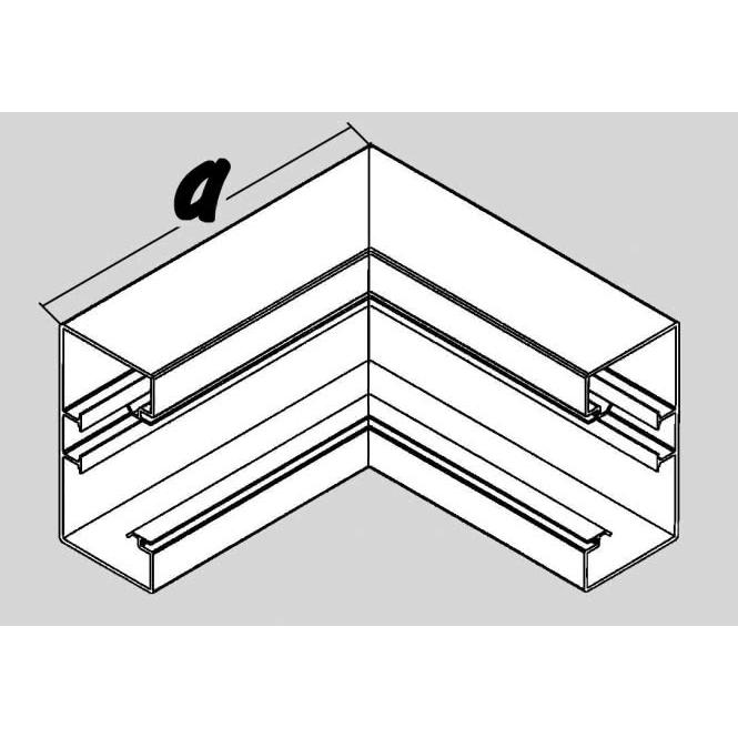 Thumbnail - GGK, Kabelschutz + Kabelführung, Inneneck BR-IE 12722 alpinweiss für BR 60x110/80 (400 mm)