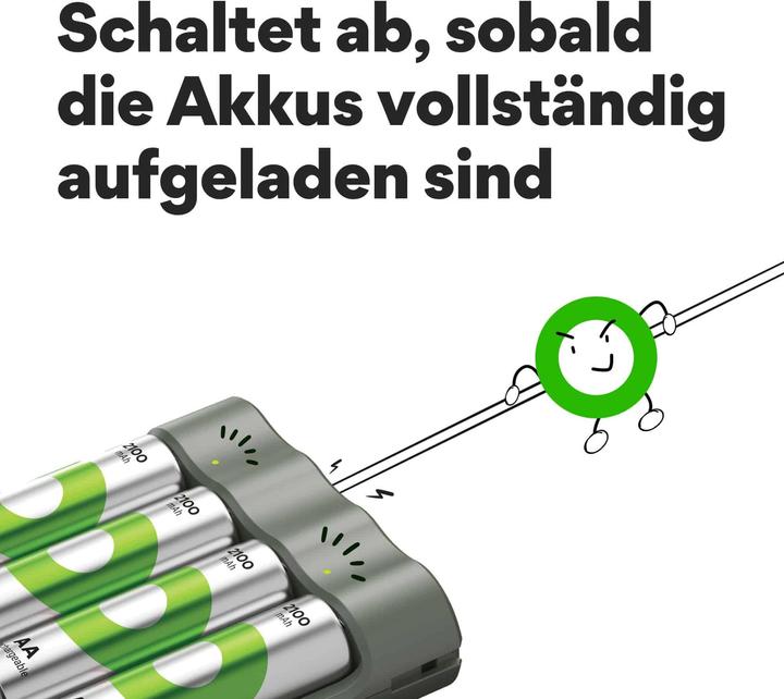 Produktbild GP Batteries Battery Recharger (1 Stk., AA, 2100 mAh, Ladegerät inkl. Akku)