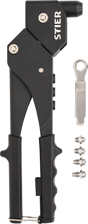 Actual product image Stier Premium blind rivet set with 360° manual riveting pliers and 501-piece blind rivets