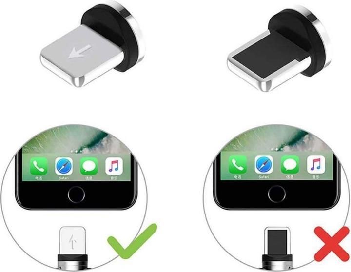 Actual product image Hurtel Plug adapter for magnetic USB Cable Lightning silver