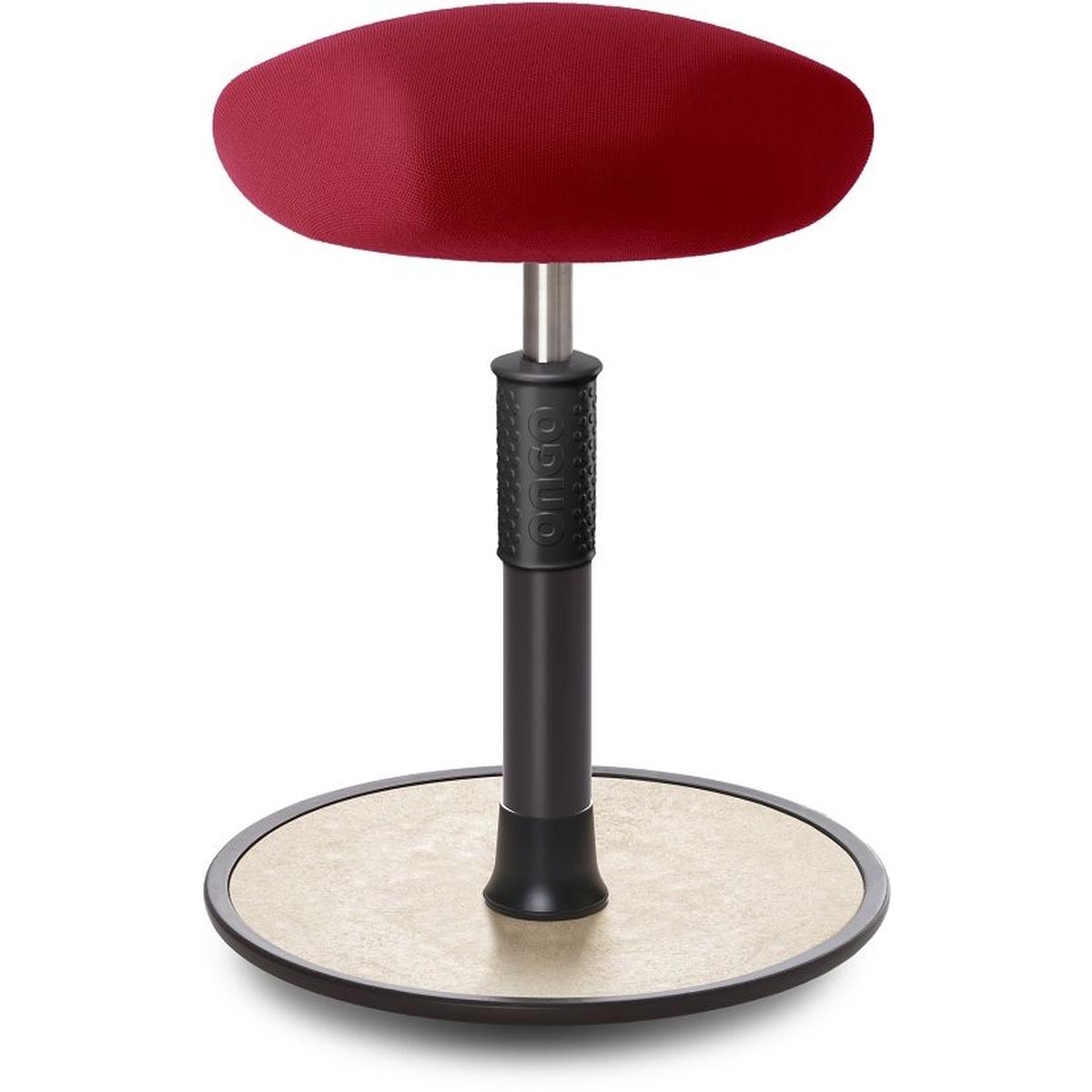 Ongo, Bürostuhl, Sitz- Stehhocker Free Regular Triangel Gestrick Dunkelrot schwarz /cremeweiss