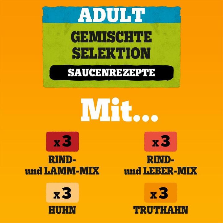 Energie-Label Pedigree Pouch Selection (Adult, 1 Stk., 1200 g)