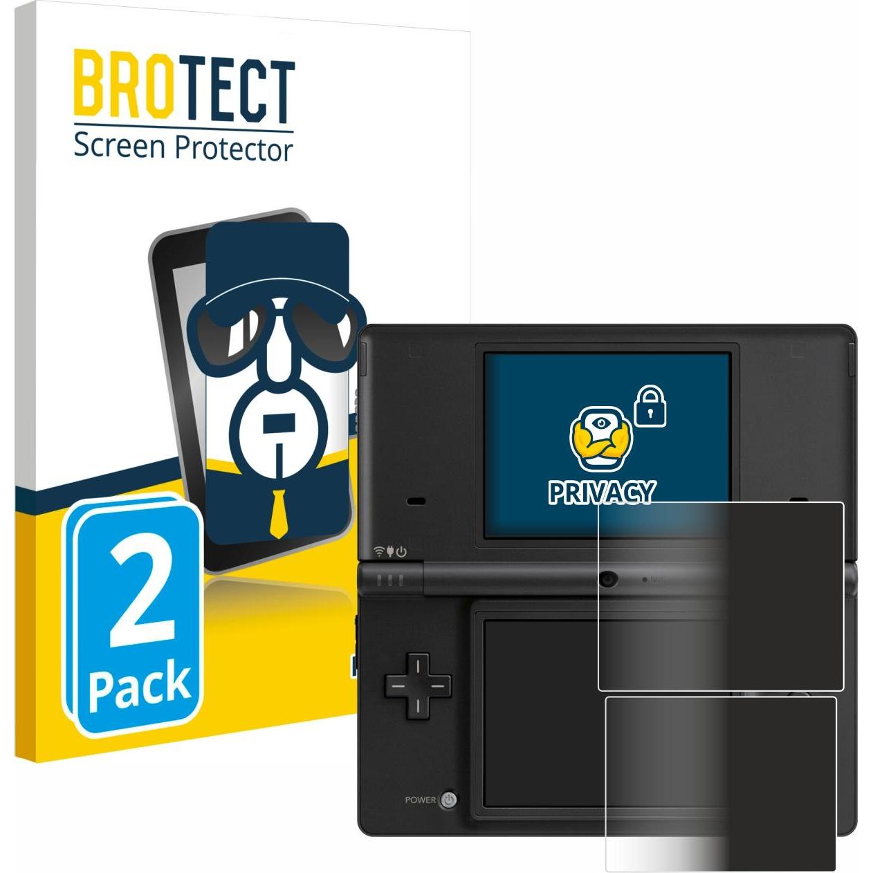 BROTECT Sichtschutzfolie Anti-Spy Privacy Folie Blaulicht-Schutz (DSi XL), Weiteres Gaming Zubehör, Blau