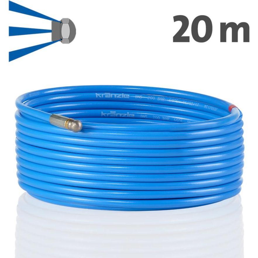 Kränzle, Accessori per idropulitrici, Tubo flessibile per la pulizia dei tubi da 20 m sistema plug-in D12