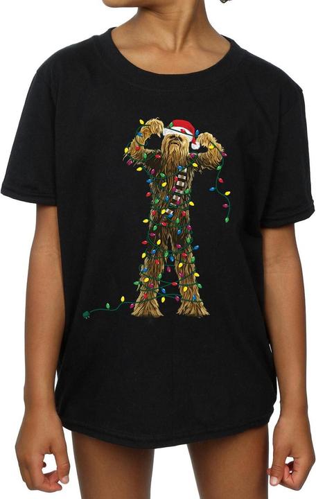 Produktbild Star Wars Chewbacca Christmas Lights TShirt Mädchen (116)