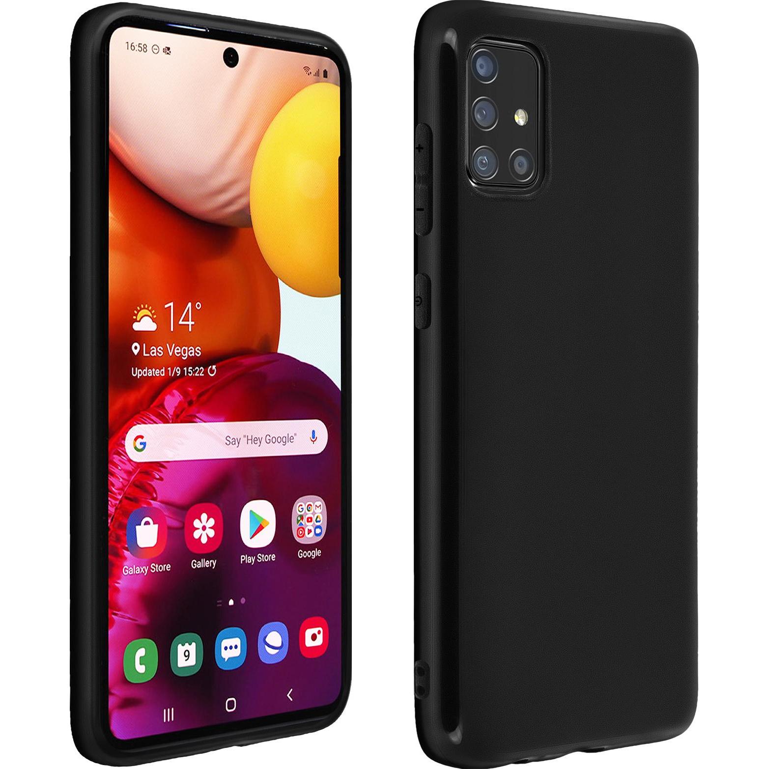 Avizar Gelhülle Series (Samsung Galaxy A71), Smartphone Hülle, Schwarz