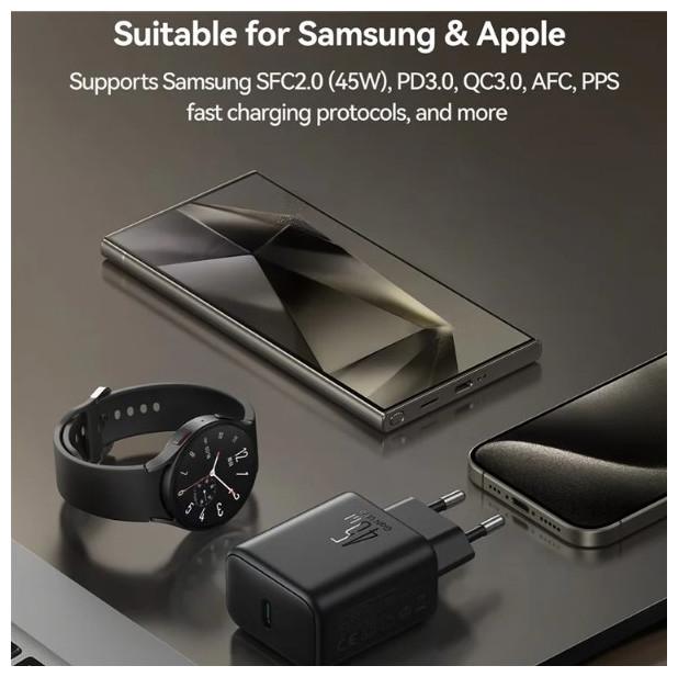 Produktbild Joyroom GaN Wall Charger USB-C, 45W - Black (45 W)
