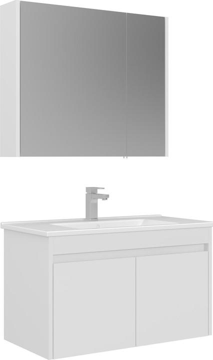 Produktbild Homitis Arno 85 Bathroom Cabinet With Sink & Mirror Set (2 Pieces)