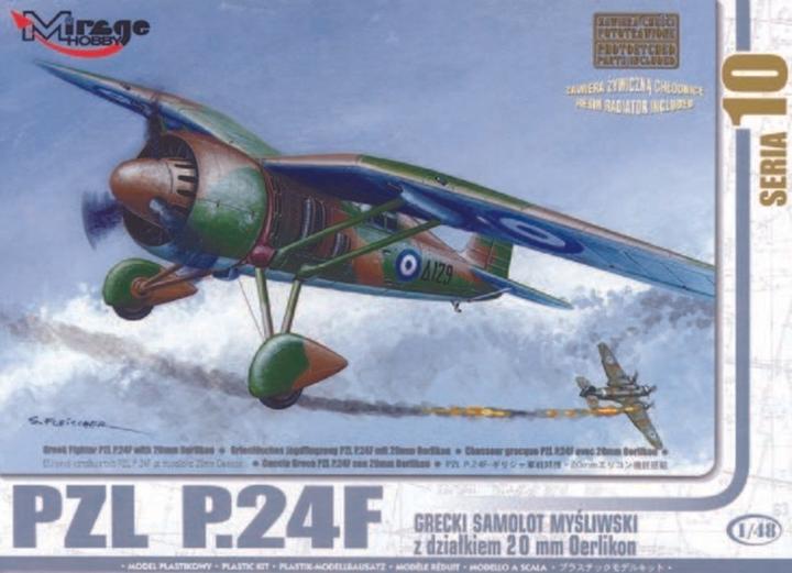 Produktbild Mirage Hobby PZL P.24 F der griechischen Luftwaffe mit Resin- und Fotoätzteilen