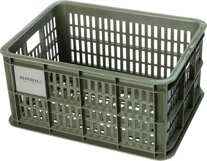 Produktbild Basil Fahrradkiste S,17.5L, recycelter Kunststoff,moss green (17.50 l)