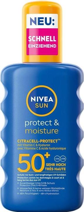 Actual product image NIVEA Schutz & Pflege (Sun spray, SPF 50+, 200 ml, 246 g)