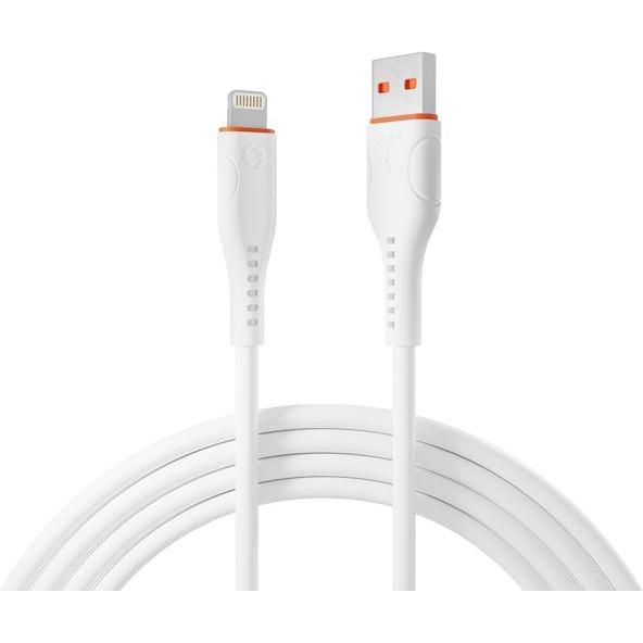 S-Link kábel - SL-X207E (2A, 12W, Gyorstöltés, Lightning, adat+töltőkábel, fehér) (12 W), Cavo USB