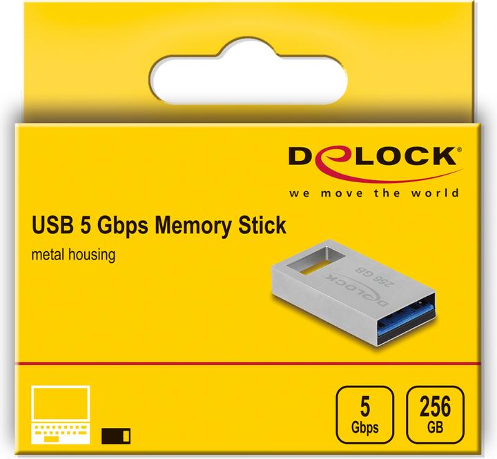 Produktbild Delock USB 5 Gbps Speicherstick 256 GB - Metallgehäuse (256 GB, USB-A)