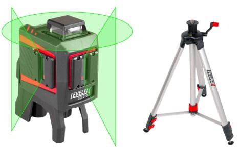 Actual product image Levelfix 556248 CCL210G SET Kreuzlinienlaser mit grünem Strahl + Stativ 1,5 m